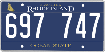 RI license plate 697747