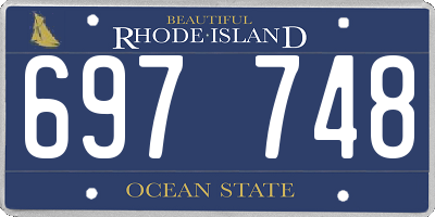 RI license plate 697748