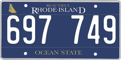 RI license plate 697749