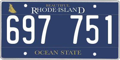 RI license plate 697751