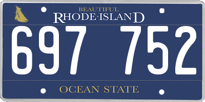 RI license plate 697752