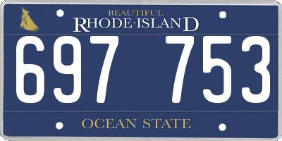 RI license plate 697753