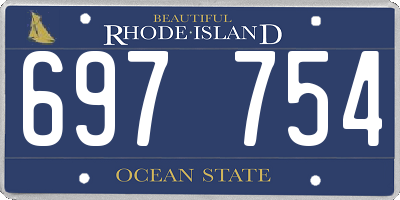 RI license plate 697754