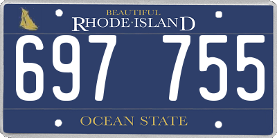 RI license plate 697755