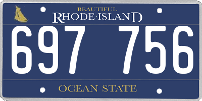 RI license plate 697756