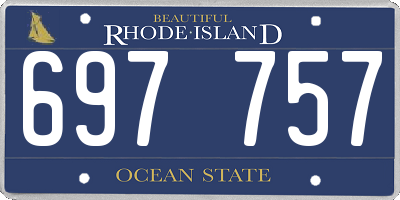 RI license plate 697757