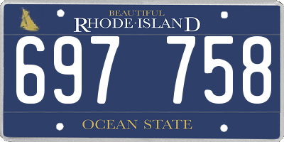 RI license plate 697758