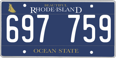 RI license plate 697759