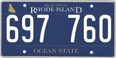 RI license plate 697760