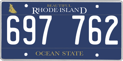 RI license plate 697762