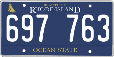 RI license plate 697763