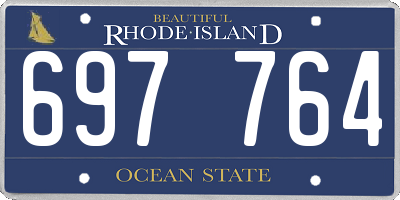 RI license plate 697764