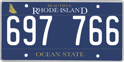 RI license plate 697766