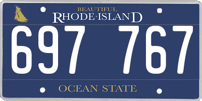 RI license plate 697767