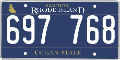 RI license plate 697768