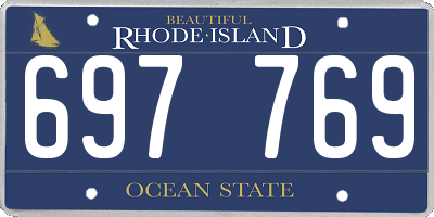 RI license plate 697769