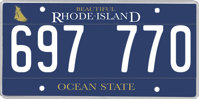 RI license plate 697770