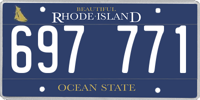 RI license plate 697771