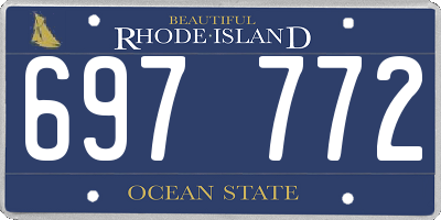 RI license plate 697772