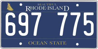 RI license plate 697775