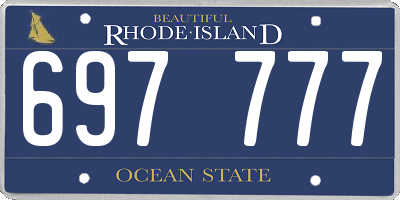 RI license plate 697777