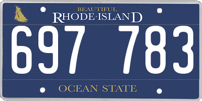 RI license plate 697783