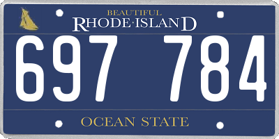 RI license plate 697784