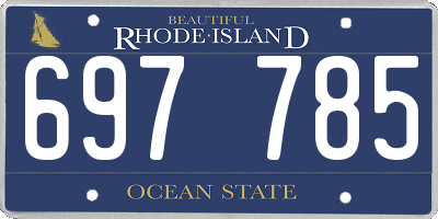 RI license plate 697785