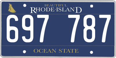 RI license plate 697787