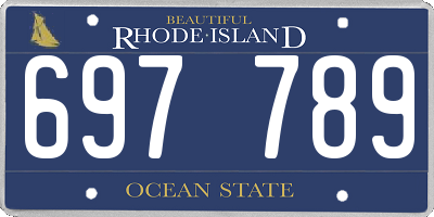 RI license plate 697789
