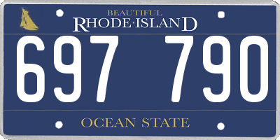 RI license plate 697790