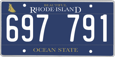 RI license plate 697791