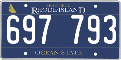 RI license plate 697793