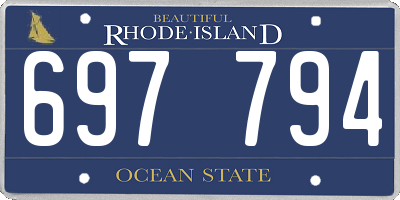 RI license plate 697794