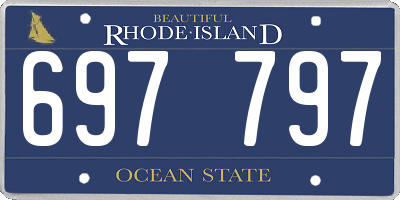 RI license plate 697797
