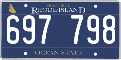 RI license plate 697798