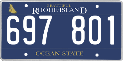 RI license plate 697801