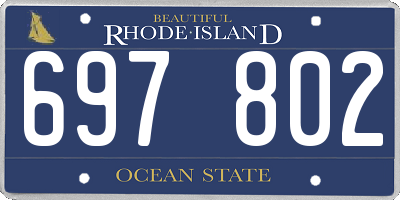 RI license plate 697802