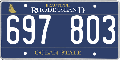 RI license plate 697803