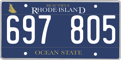 RI license plate 697805
