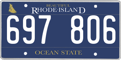 RI license plate 697806