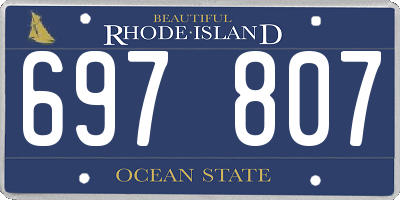 RI license plate 697807