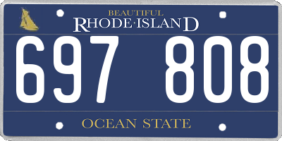 RI license plate 697808