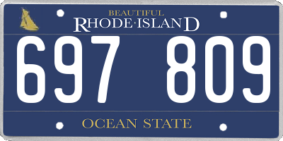 RI license plate 697809