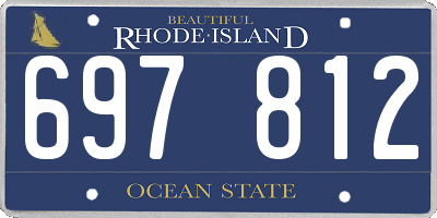 RI license plate 697812