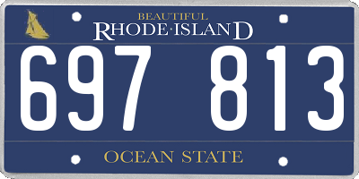 RI license plate 697813