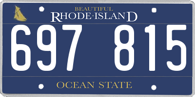 RI license plate 697815