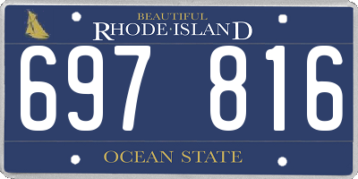 RI license plate 697816