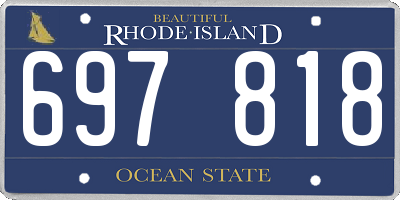 RI license plate 697818