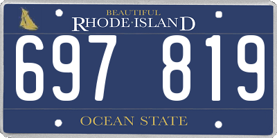 RI license plate 697819